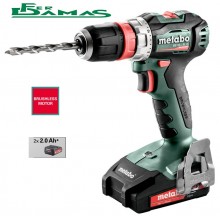 TRAPANO AVVITATORE A PERCUSSIONE METABO 18 V BRUSHLESS QUICK MOD.BS 18 L BL Q 2 x 2.0 Ah 